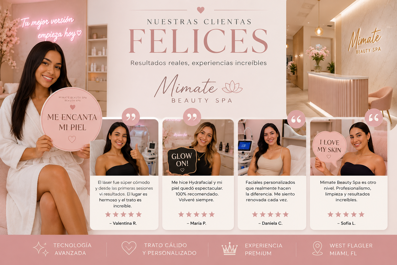 Testimonios Mimate Beauty Spa Miami